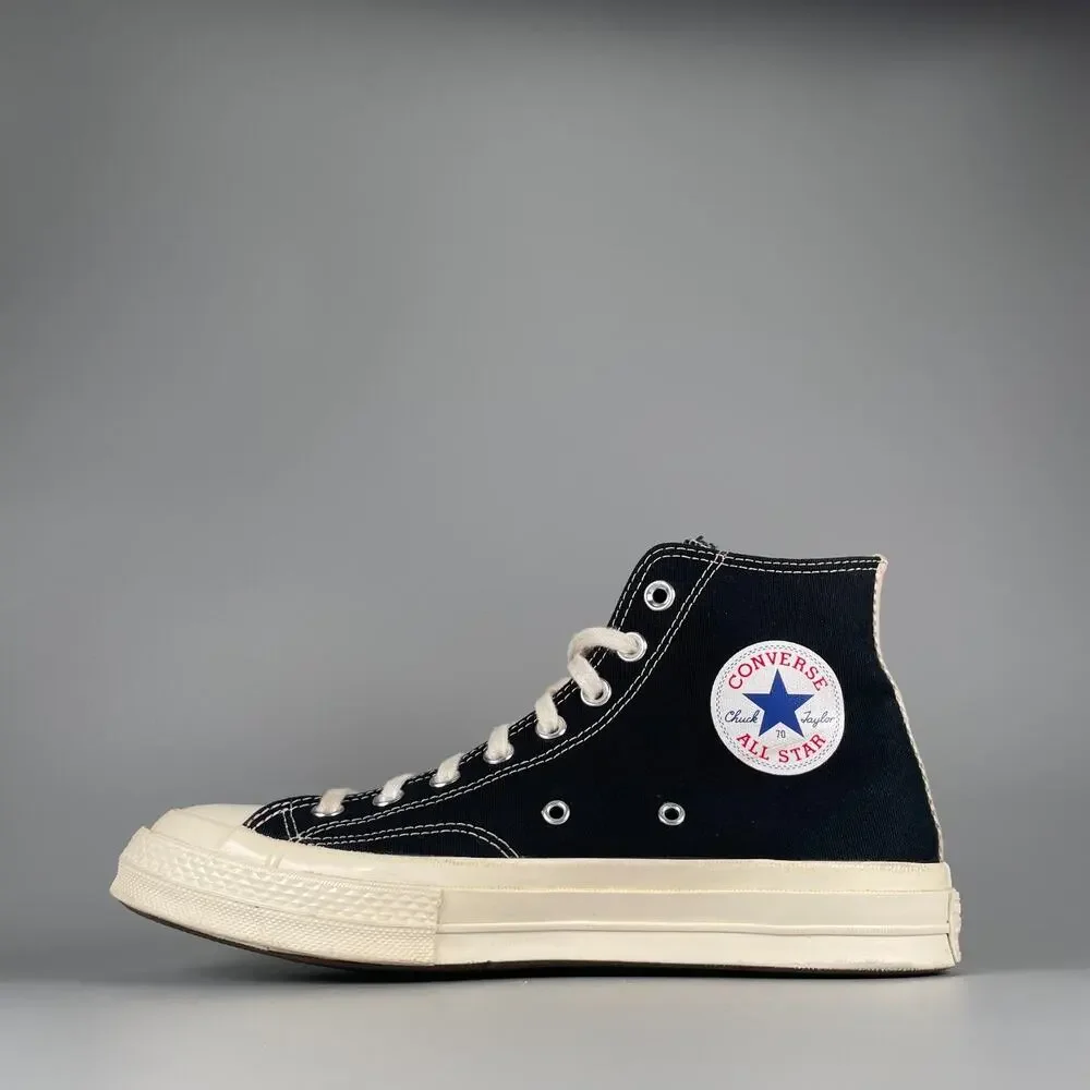 Mens 8 Womens 10 Comme des Garcons Play x Converse Chuck Taylor 70 High Sneakers - Picture 6 of 8